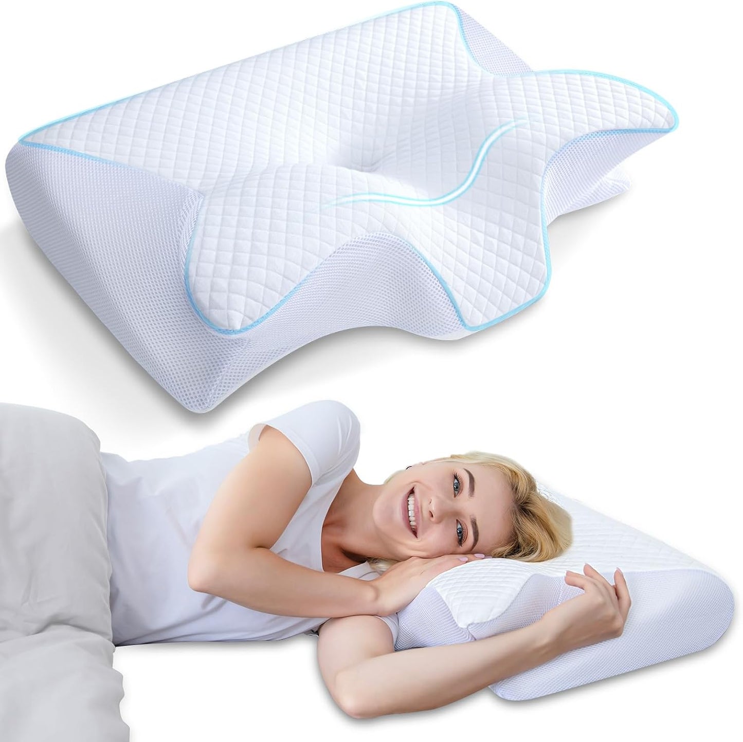 Putetrekk for Butterfly Memory Foam Cervical Pillow Norvo