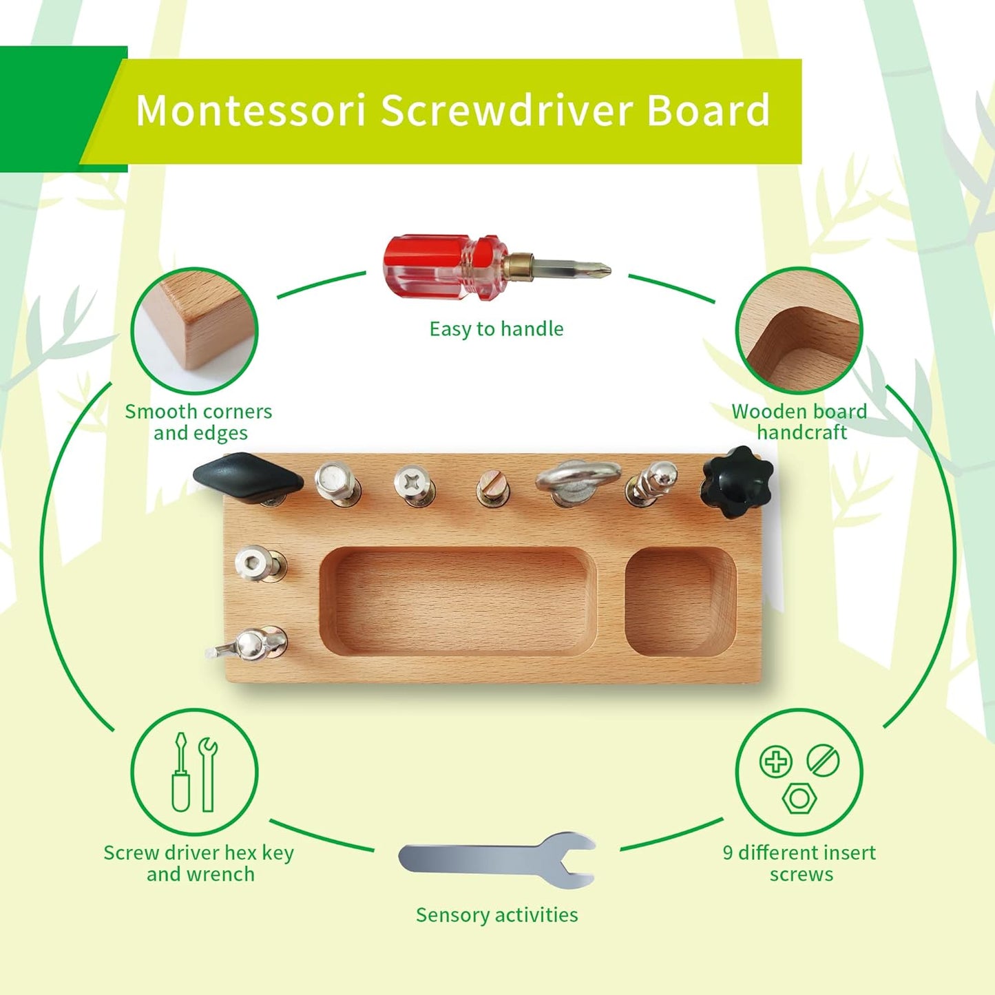 Norvo | Busy Board Toy - Utdannende Montessori Leketavle for Kreative Barn