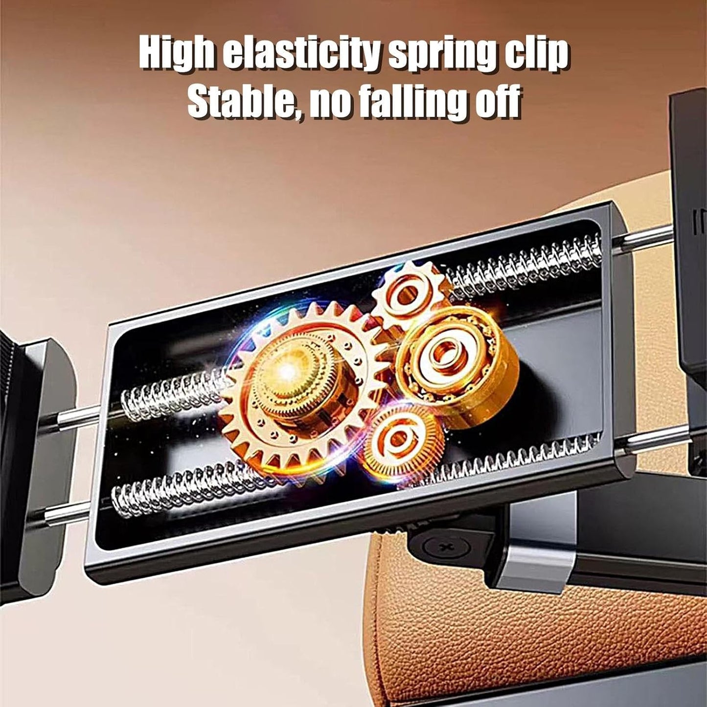 Norvo | Bil nakkestøtte nettbrettholder – Justerbar 360° baksetetelefon- og nettbrettmontering – Movira