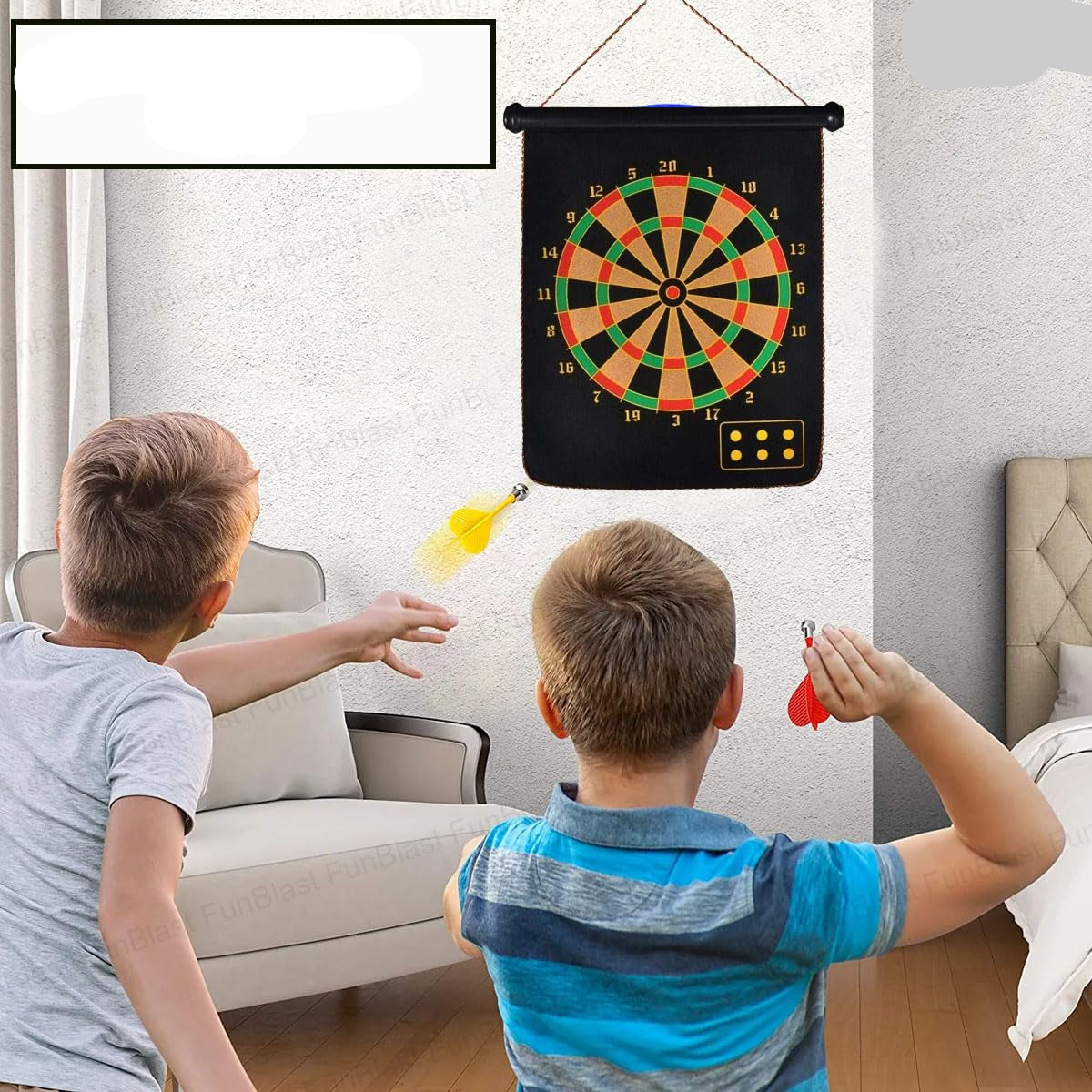 Norvo | Magnetix MagnoDart | Sikker leke moro - Magnetisk dartbrett for barn, tosidig og sammenleggbart