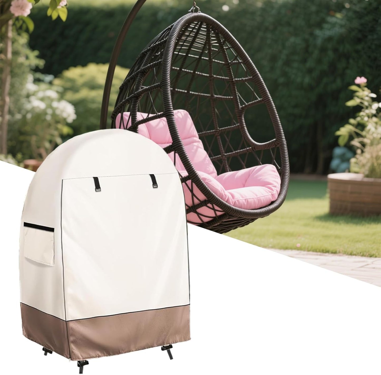 Frendorf | Vanntett Egg Stol Trekk med Dobbel Glidelås – Solara