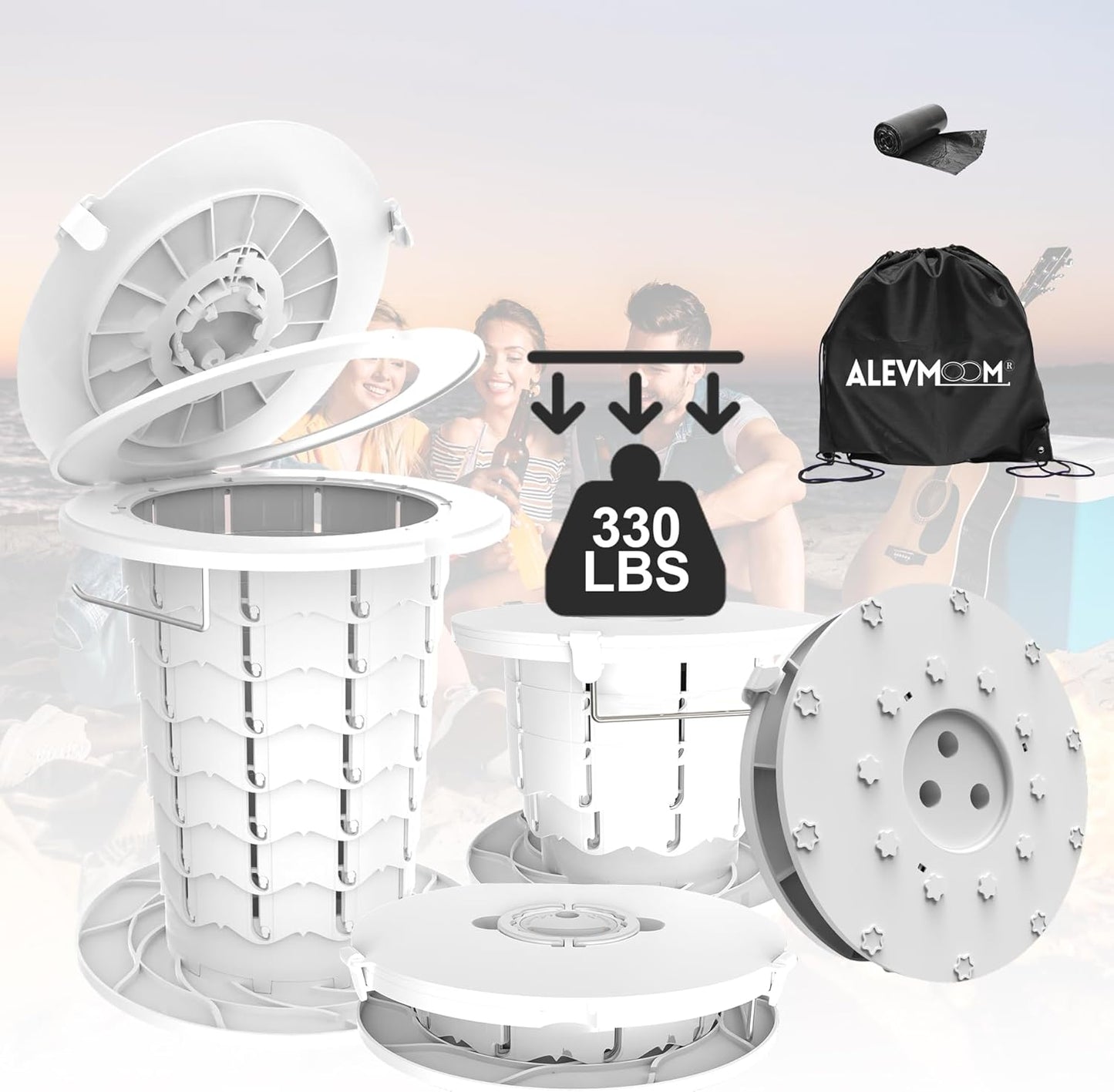 Frendorf | Bærbart toalett med justerbar høyde – CampMate