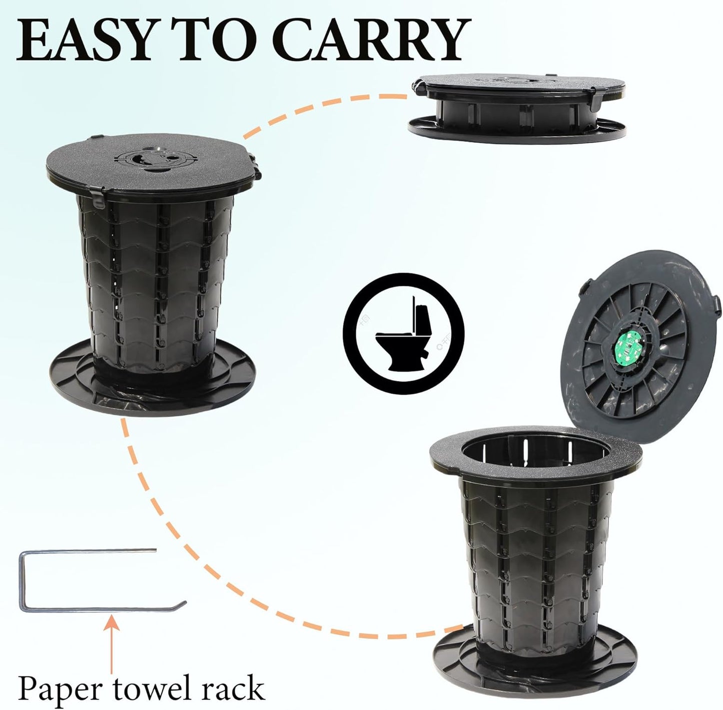 Frendorf | Bærbart toalett med justerbar høyde – CampMate