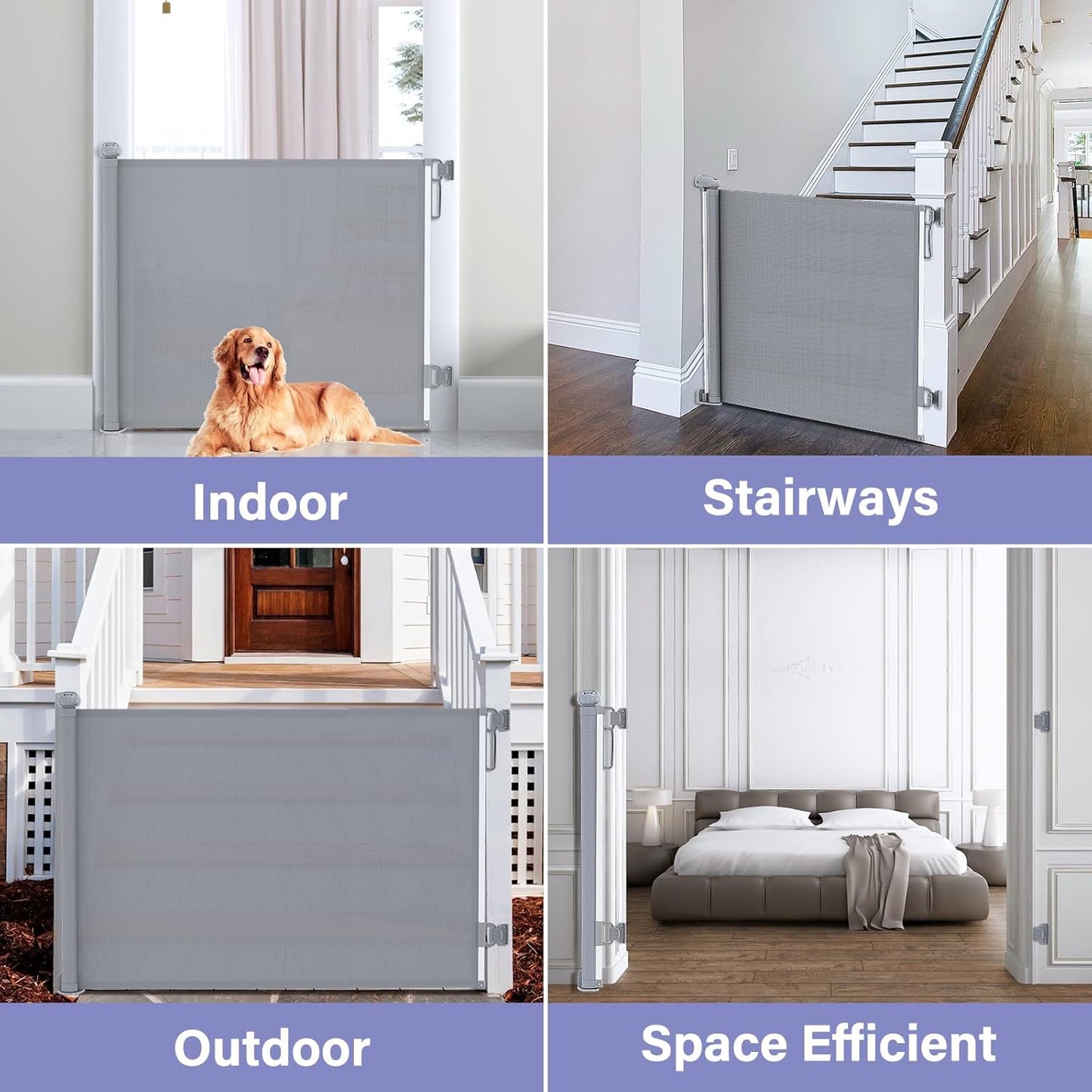 Norvo | SafeStep Uttrekkbar Sikkerhetsport – For Babyer, Barn & Kjæledyr