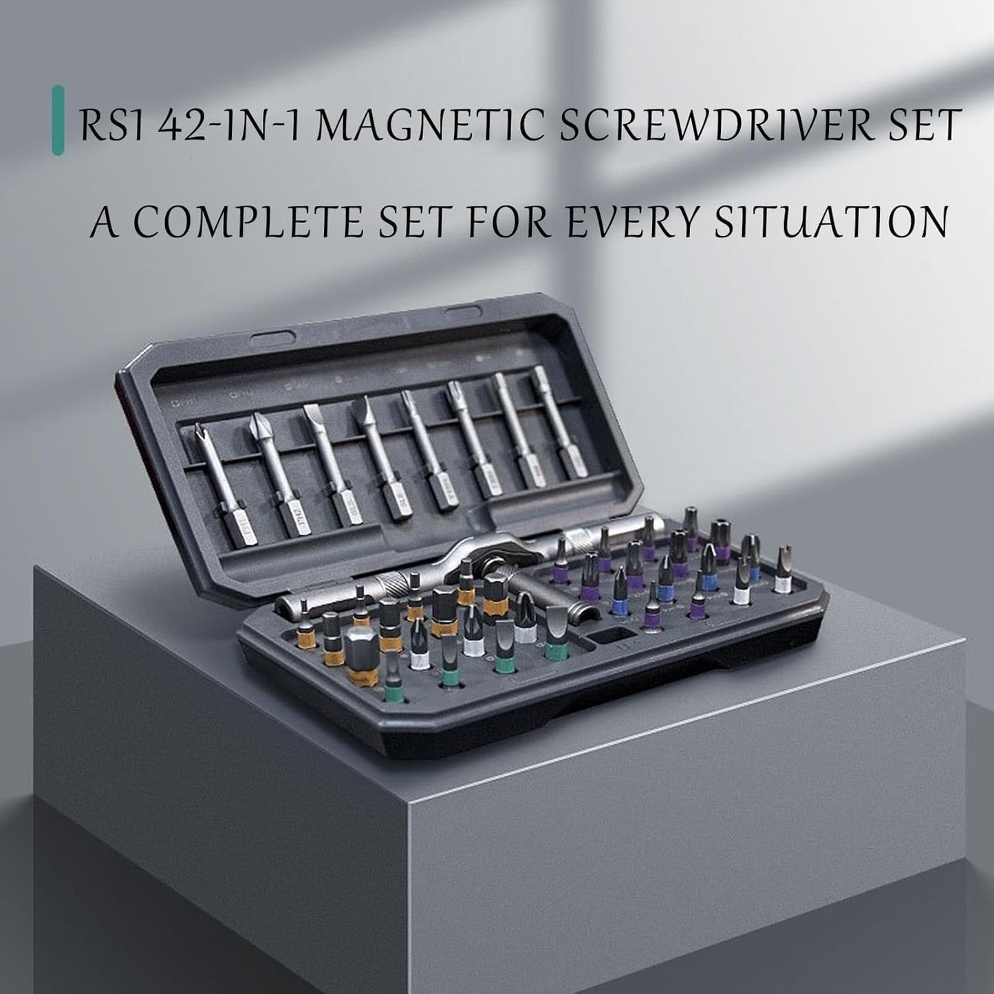 Frendorf | 42-i-1 Magnetisk Skrujernsett – Presisjons Reparasjonsverktøysett med Biter & Håndtak – Fixaro
