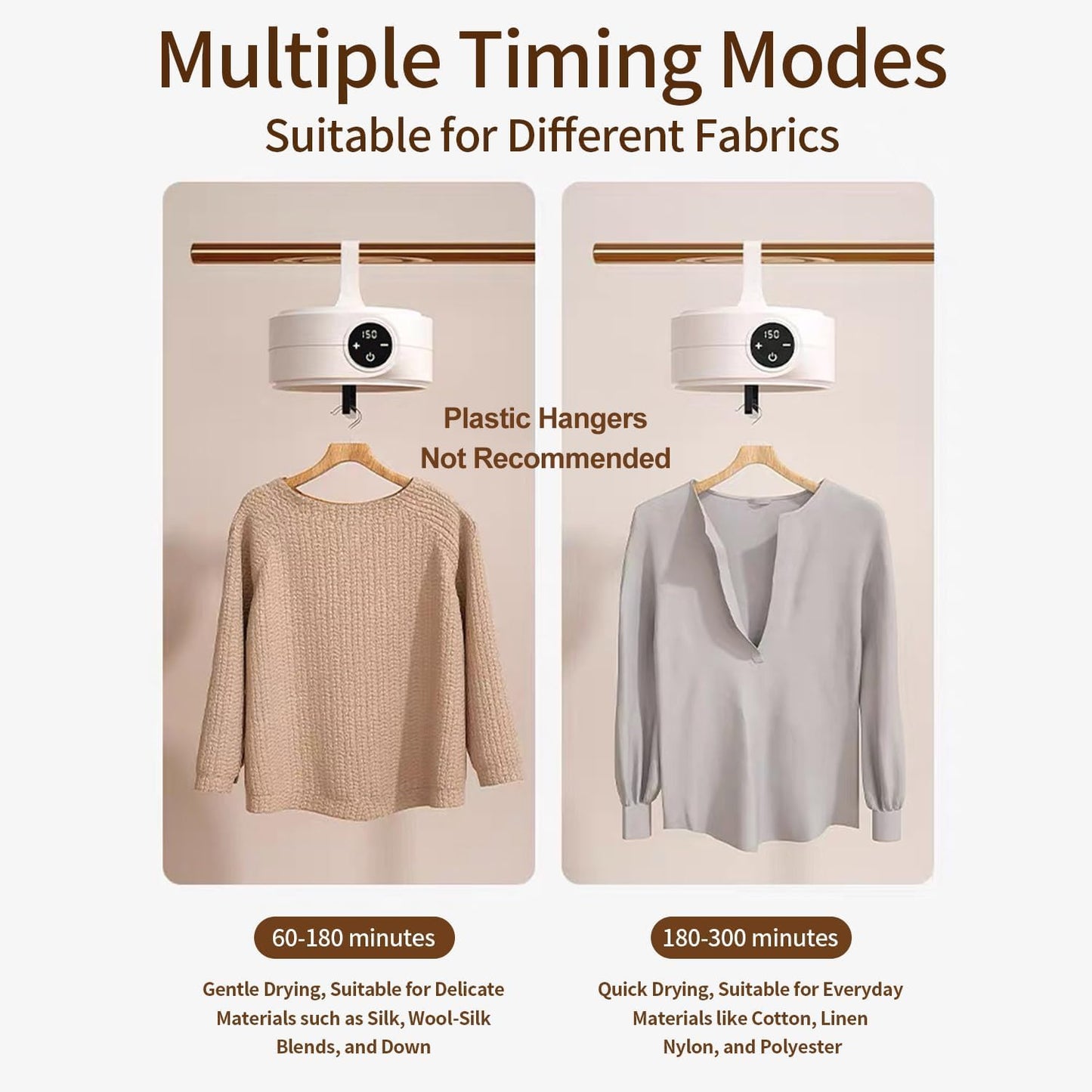 Frendorf | Bærbar Klesstativ med Foldbar Bag for Små Rom