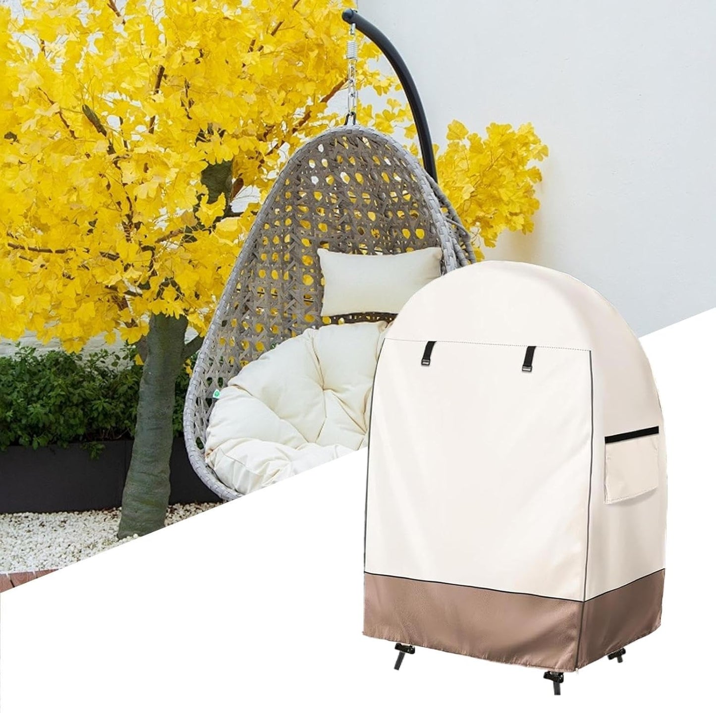 Frendorf | Vanntett Egg Stol Trekk med Dobbel Glidelås – Solara