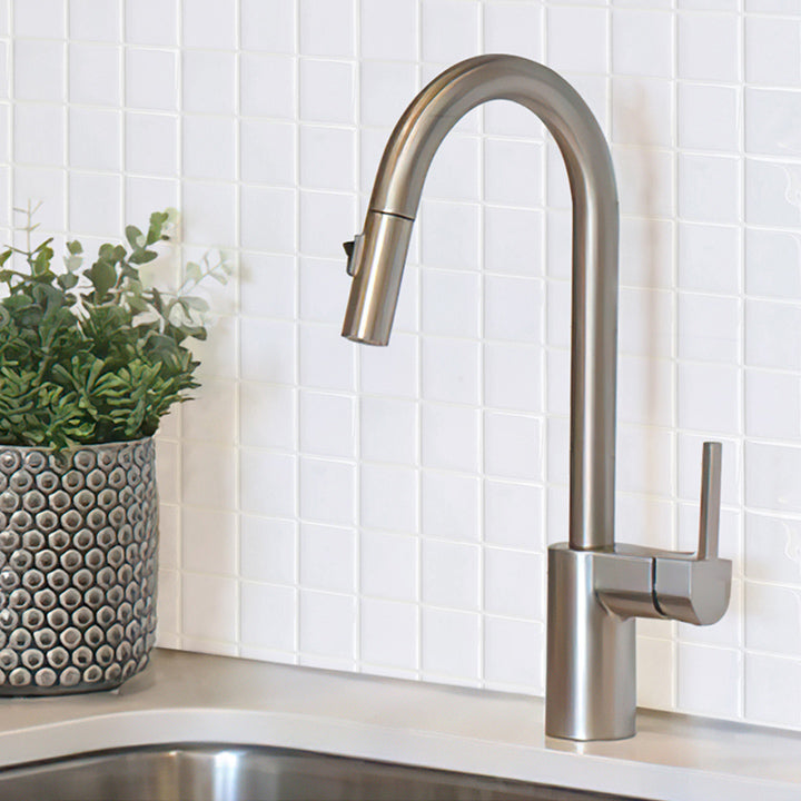 Norvo | Hvit Mosaic Peel & Stick Flis Vanntett Kjøkken Backsplash Tapet