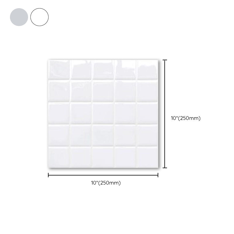 Norvo | Hvit Mosaic Peel & Stick Flis Vanntett Kjøkken Backsplash Tapet