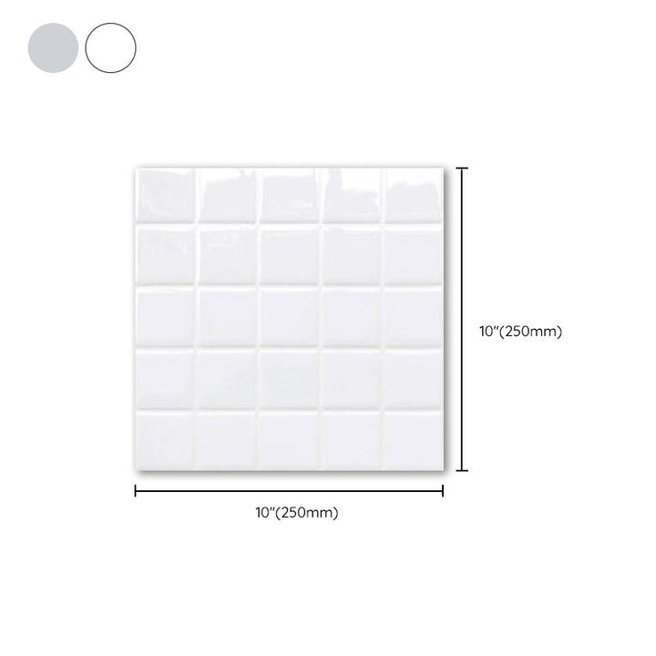 Norvo | Hvit Mosaic Peel & Stick Flis Vanntett Kjøkken Backsplash Tapet
