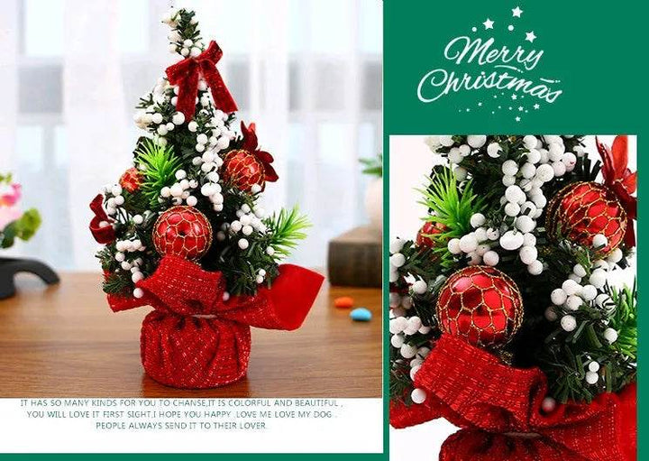 Norvo | Julepynt Tre 20cm Mini Juledekorasjon Tre Julaften Mall Dekorasjon Skrivebord Pynt Lite Tre