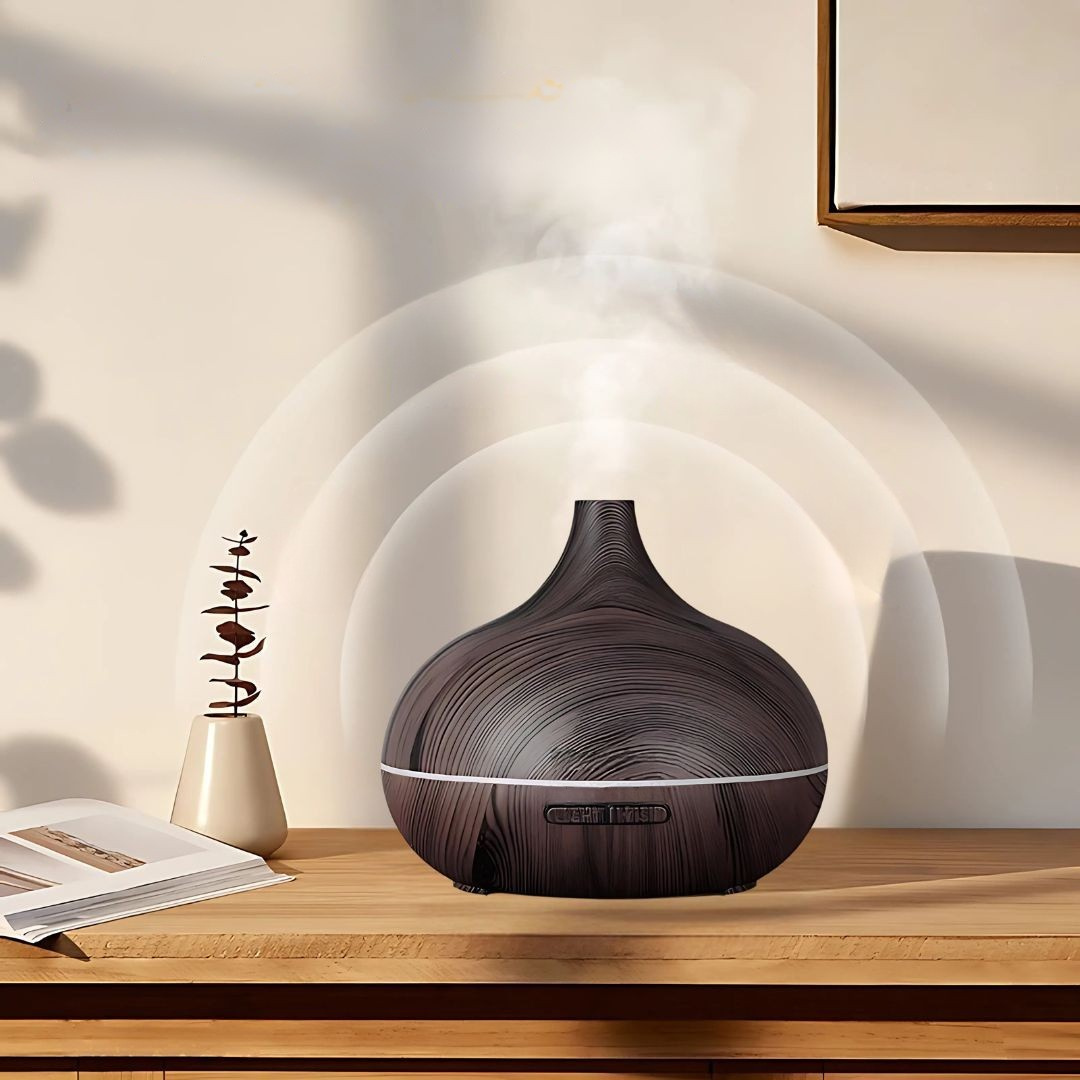 Norvo | Aroma Diffuser i treverk Fuktighetsgiver for hjemmet
