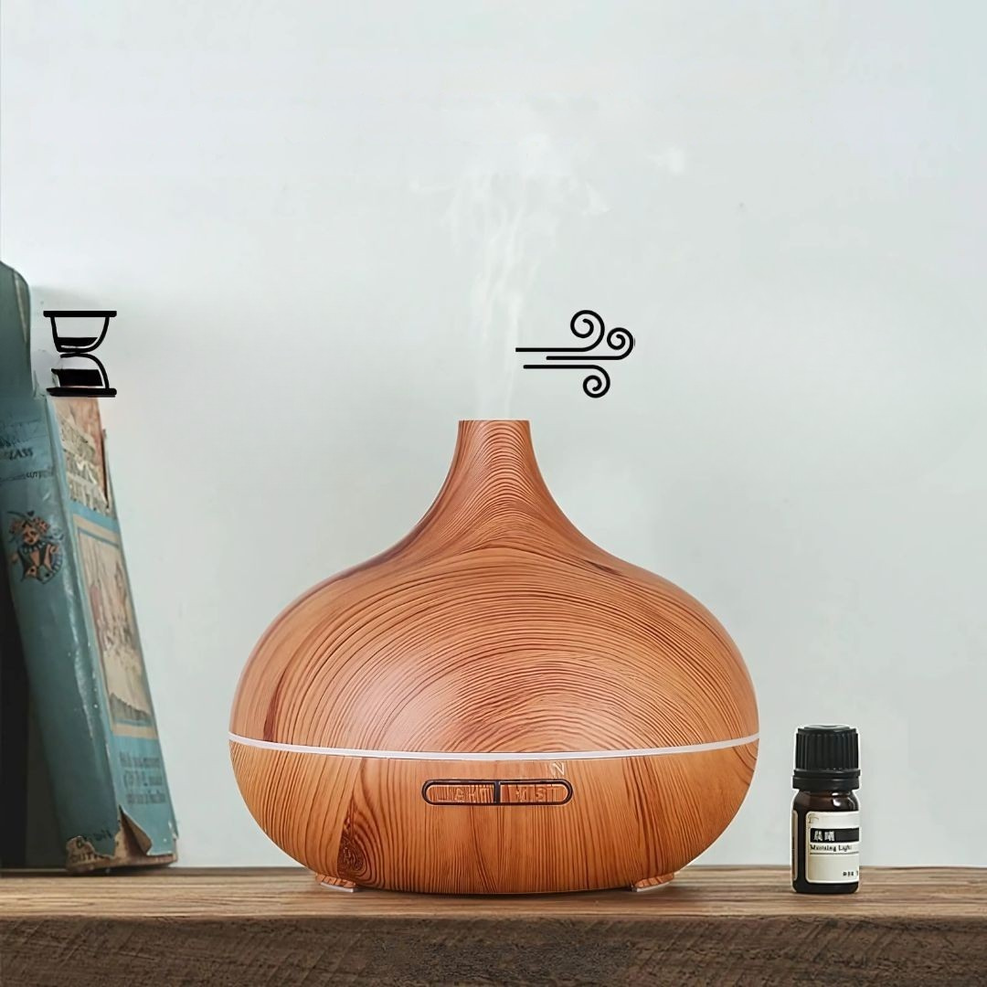 Norvo | Aroma Diffuser i treverk Fuktighetsgiver for hjemmet