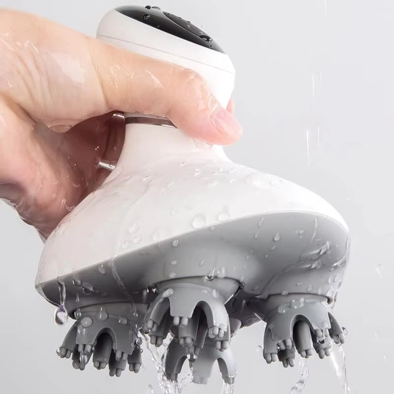 Norvo | 3D Vanntett Trådløs Elektrisk Hode- og Hodebunnmassør