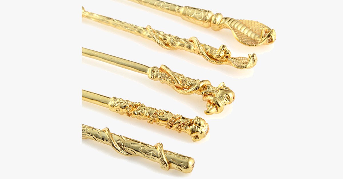 Norvo | Gullbelagt Magisk Penselssett med 5 gullbelagte øyeskyggepensler - Fungerer underverker på øynene dine!