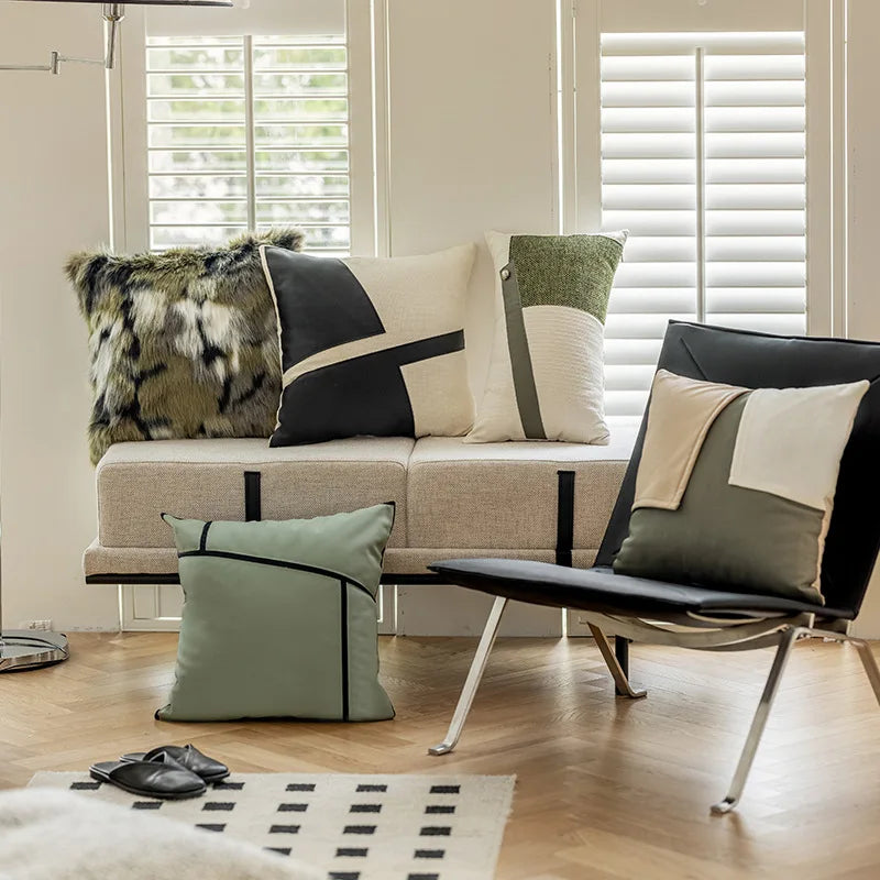 Norvo | Moderne PU lær lappete putevare