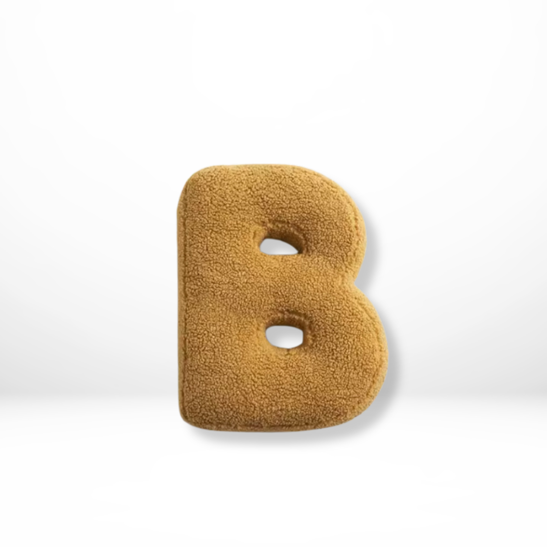 Norvo | Alfabetpute Velura – Myk fløyelsdekorativ pute i hver bokstav av alfabetet