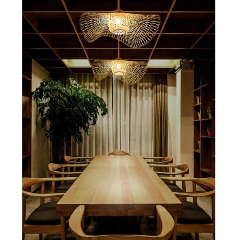 Norvo | MutoCraft - Elegant rattan pendellampe med japanske influenser