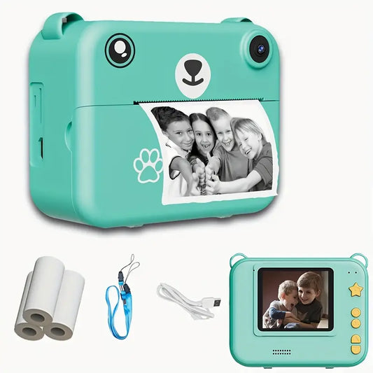 Norvo | SnapKid Sofortkamera for barn – 1080P HD foto og video med utskriftspapir og USB-lader