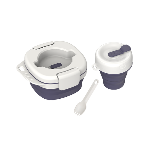 Norvo | Bærbar silikon alt-i-ett camping bestikksett