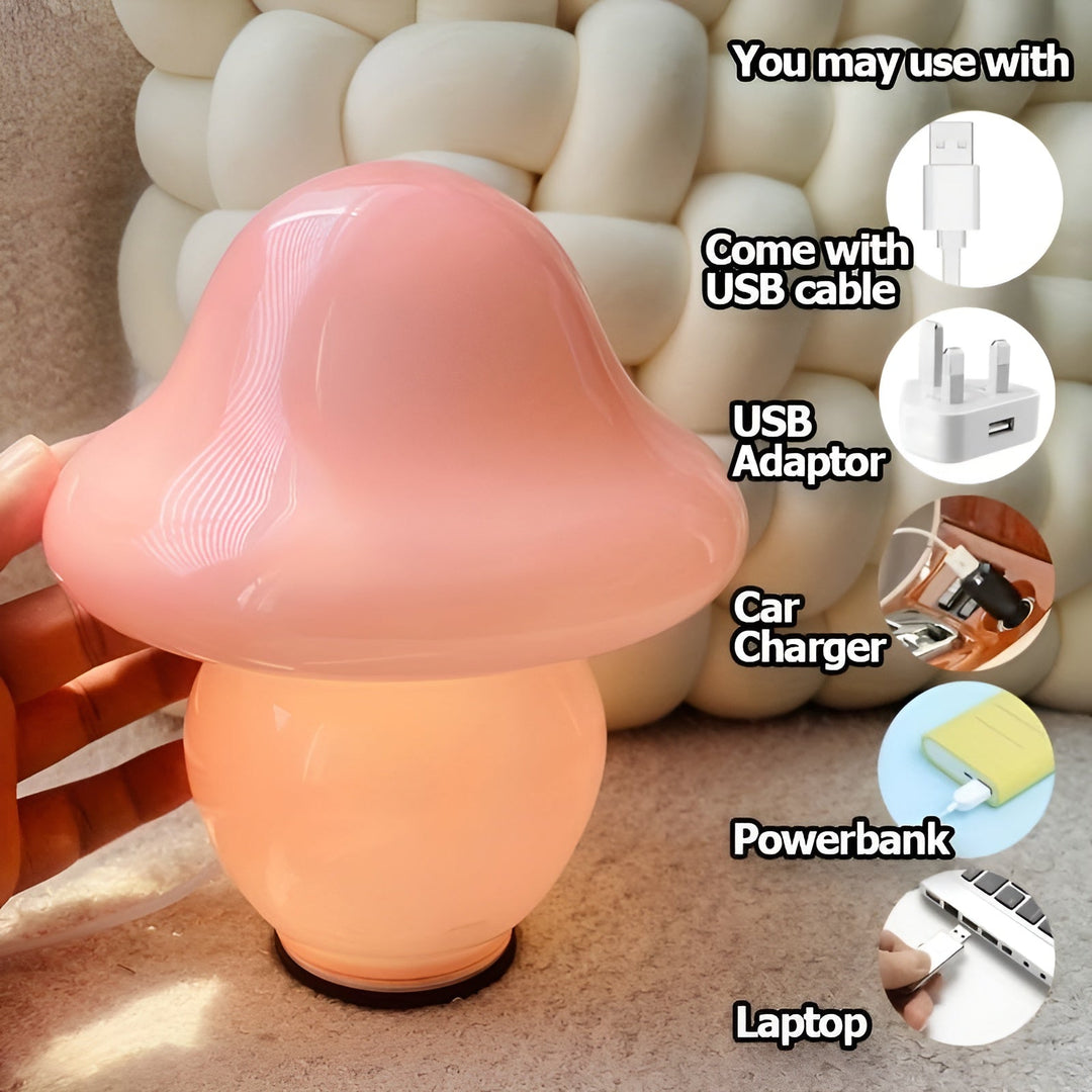 Norvo | MushroomDream Lampe – Fortryllende Glassbelysning med Sopps mønster