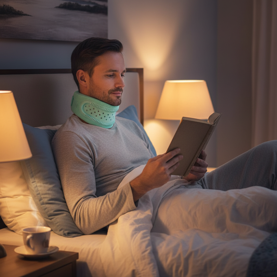 Lettvektig nakkestøttebind - Skummateriale, pustende design - Smertelindring for kontor og søvn Norvo