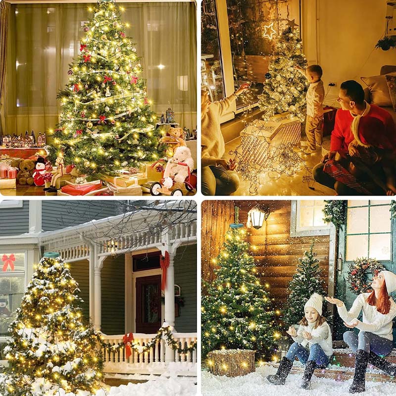 Norvo | Juletrær vannfall lys med ring