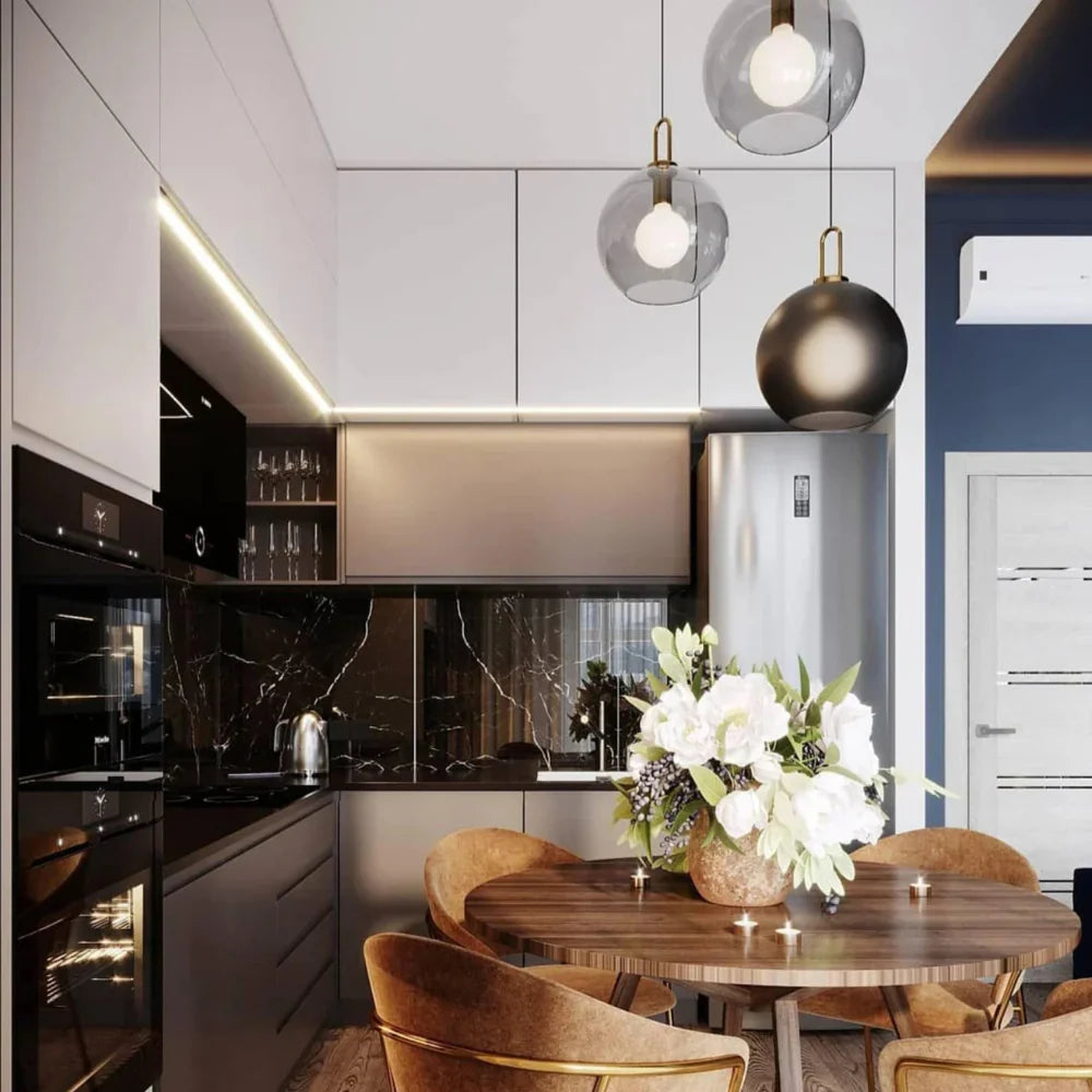 Norvo | Moderne Atmosfærisk Glass Pendellampe for Spisestue og Kjøkken