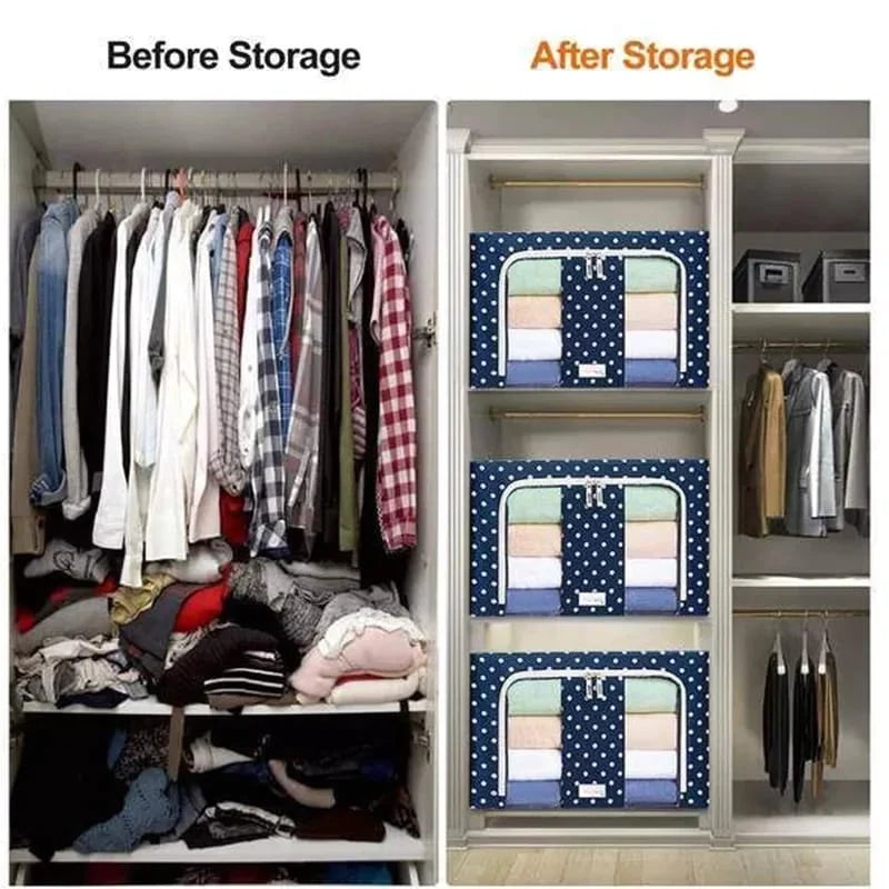 Folding Storage Box For Clothes - 55 Ltr Norvo