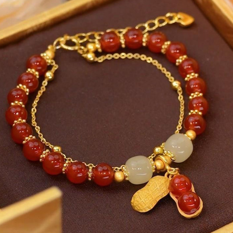 Norvo | Double Chain Natural Jade Bracelet