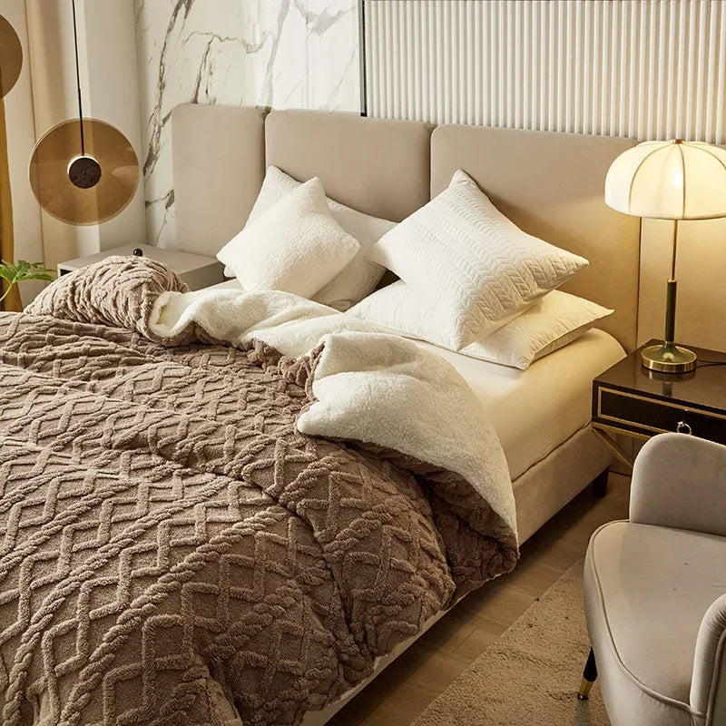 Norvo | Dobbelt-sidet Cashmere-Look Sengetrekk - VelvetWarm