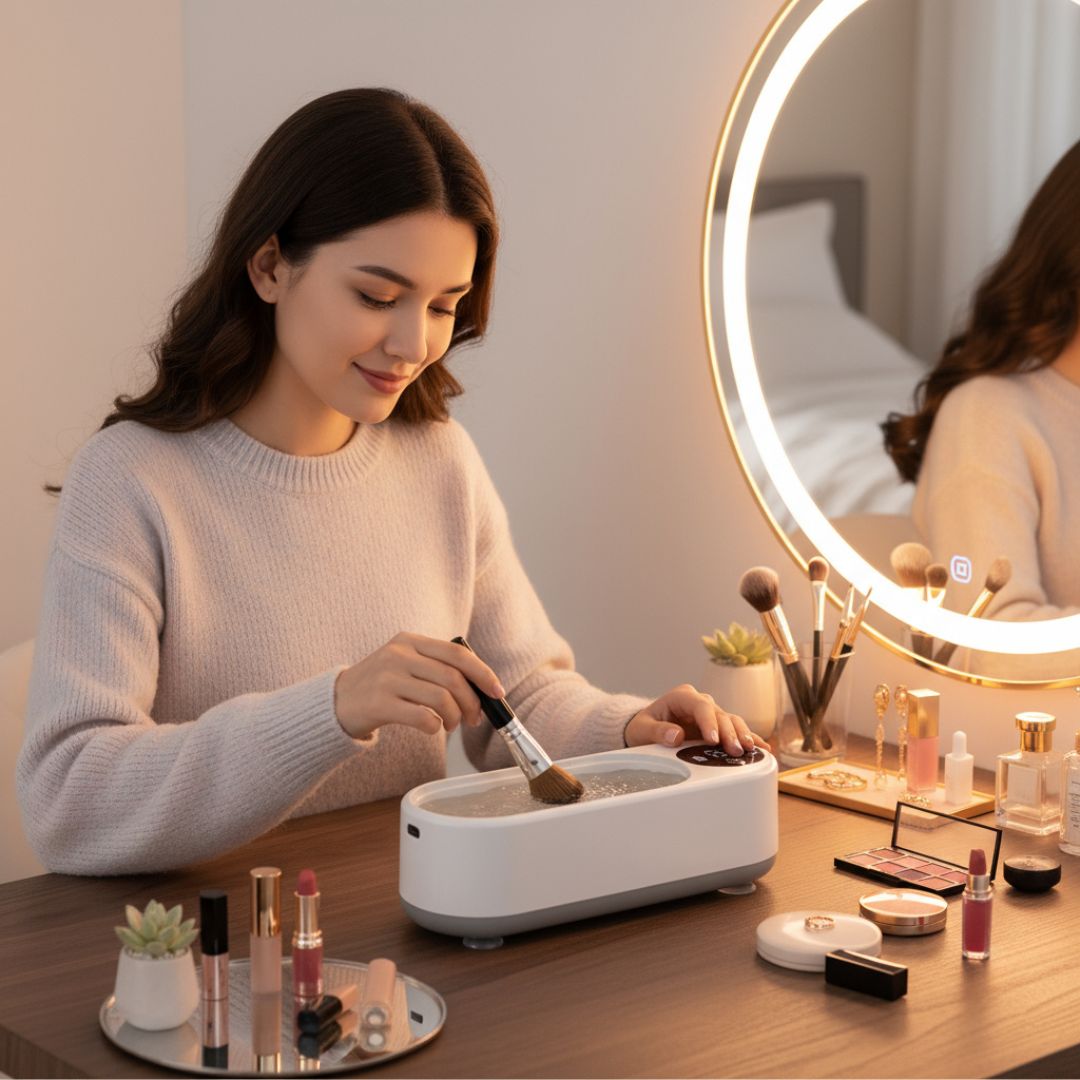 USB-oppladbar – 450 ML tank – Dyp rengjøring fjerner smuss trygt – For briller, smykker, proteser hjemme Norvo