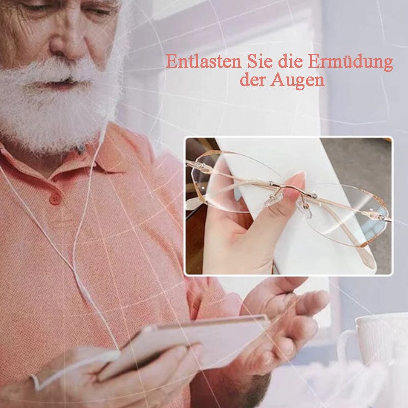 Norvo | Fasjonable rammeløse anti-blått lys lese briller