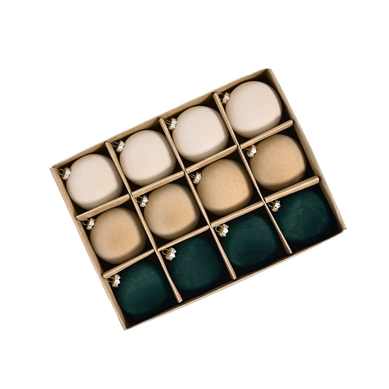 Norvo | Fløyelsjulepynt. 12 stk