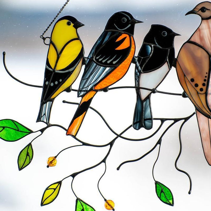 Fugler Flekket Glassvindu Henge 🐦 | Norvo