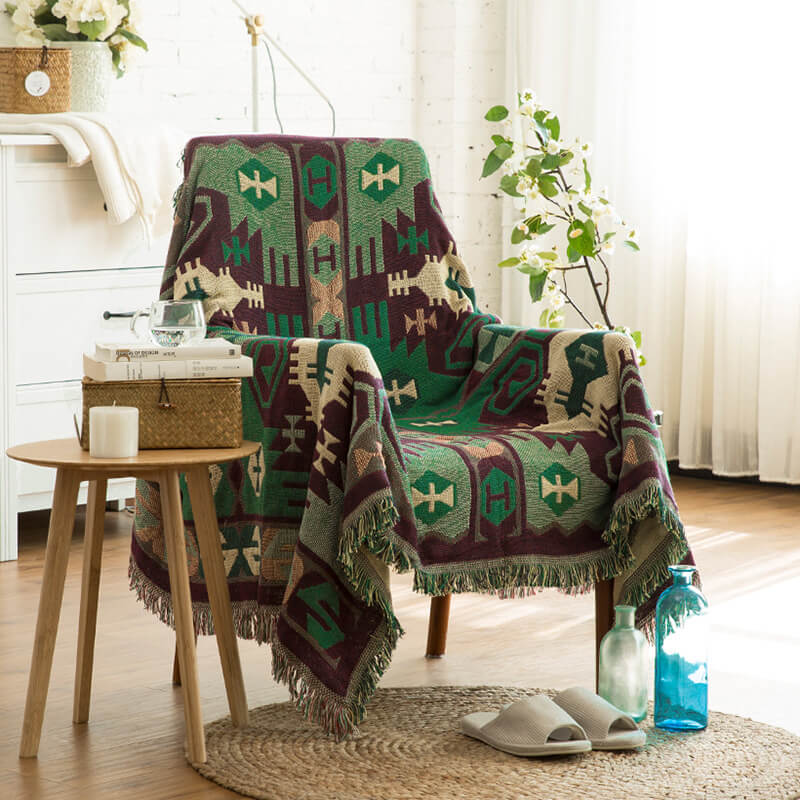 Bohemske strikkede kaster for sofasmykke | Norvo