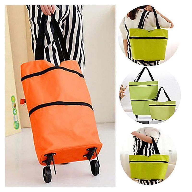 Norvo | 2 I 1 Sammenleggbar Handlekurv Tote Bag