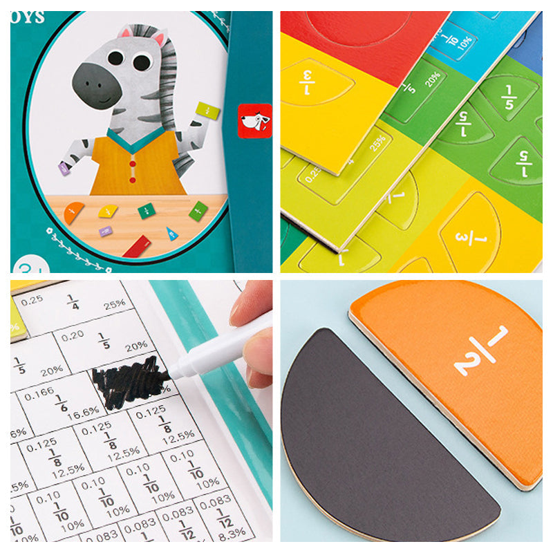 Norvo | Montessori Utdanningsbok Brøk Graf for Barn