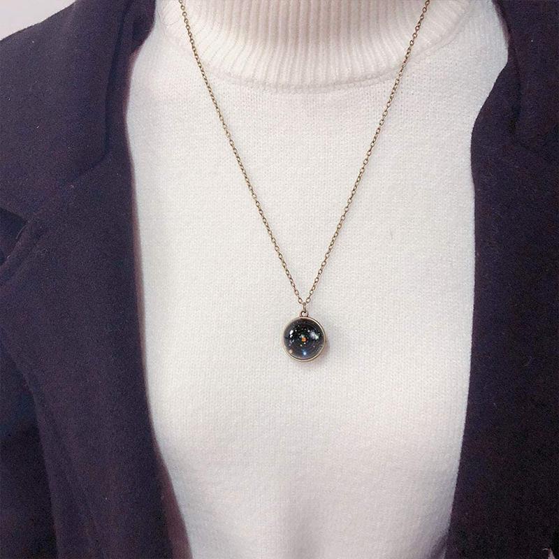 Norvo | Dobbeltsidig Glass Galaxy Halskjede