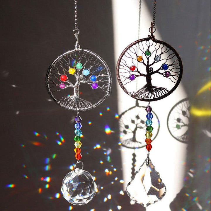 Crystal Wind Chime Tree Of Life Suncatcher | Norvo