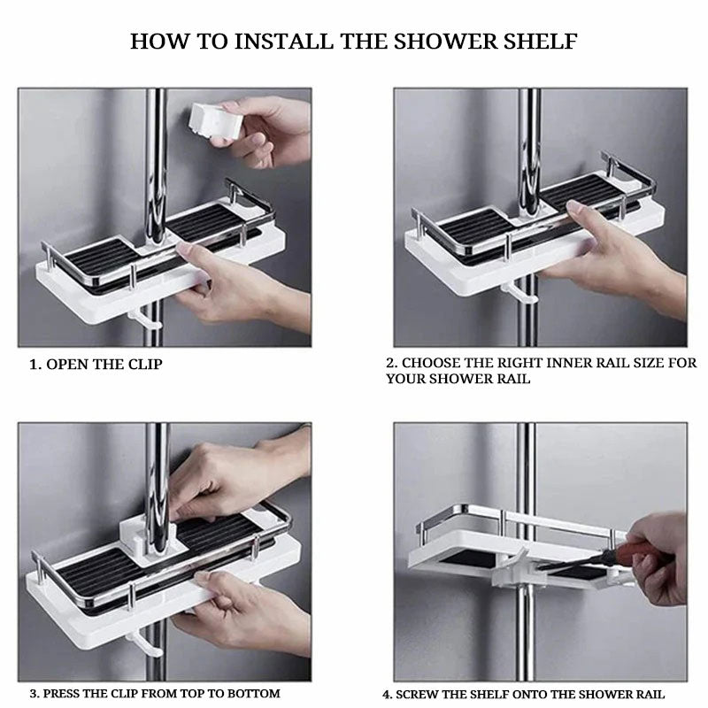 Norvo | Duschstanglagringshylle