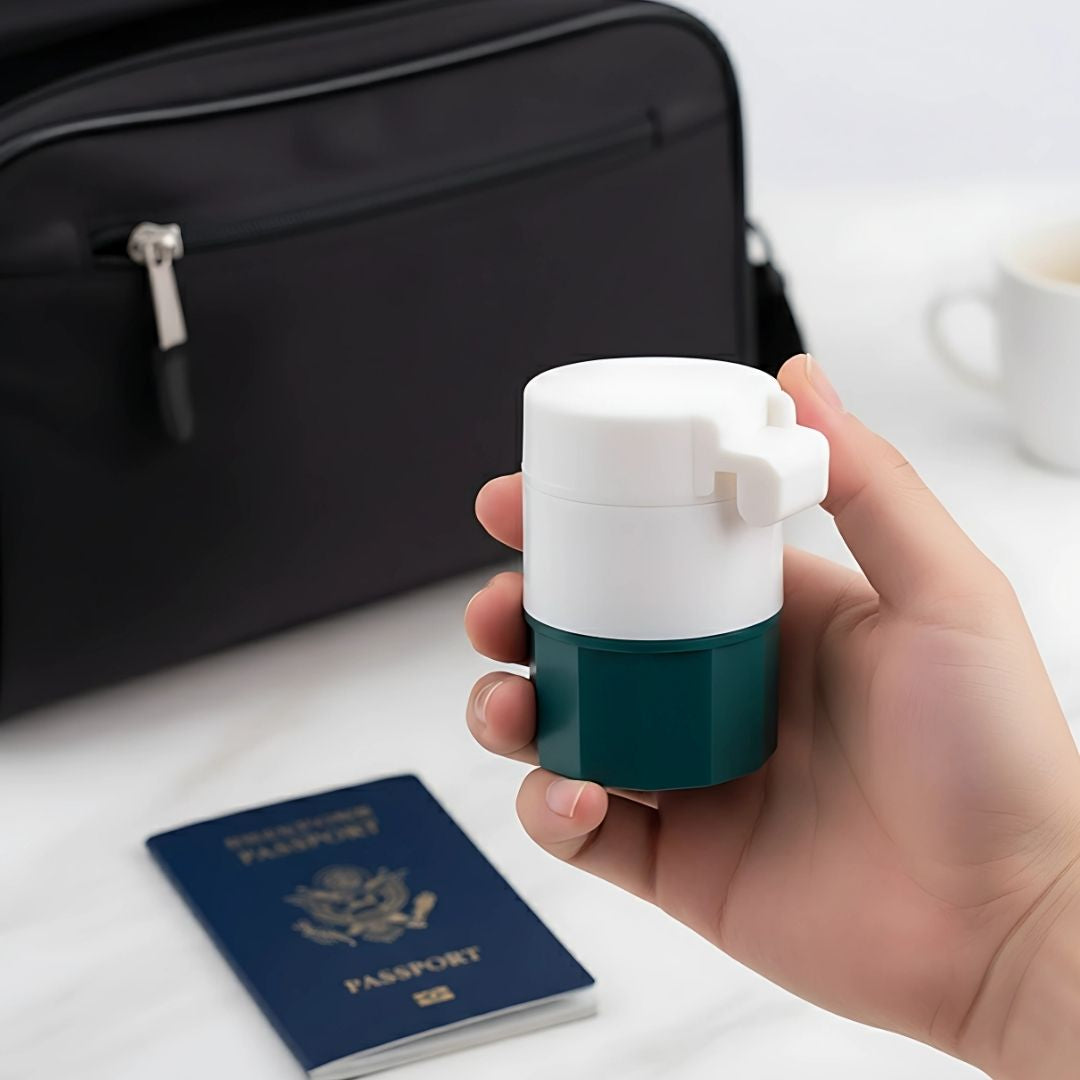 Presis splitte og knuse – Holdbar kompakt veske – Enkel svelging lindring – Sikrere dosering – Reisevennlig Norvo