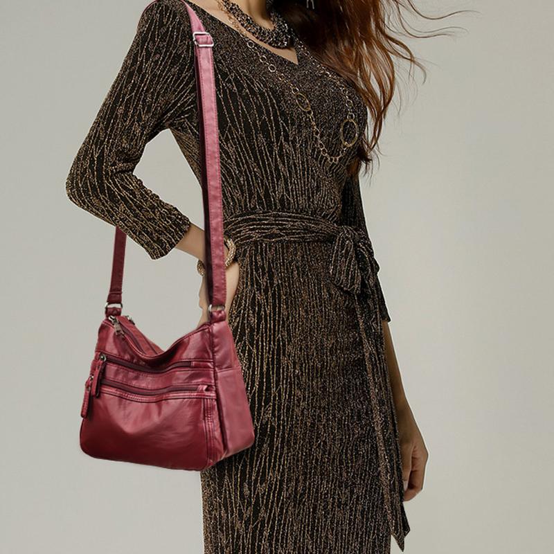 Norvo | Ensfarget skulderveske for kvinner