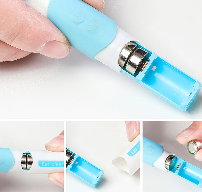 Norvo | Øre renser med LED lys for barn – Skånsom ørepleie for babyer og småbarn