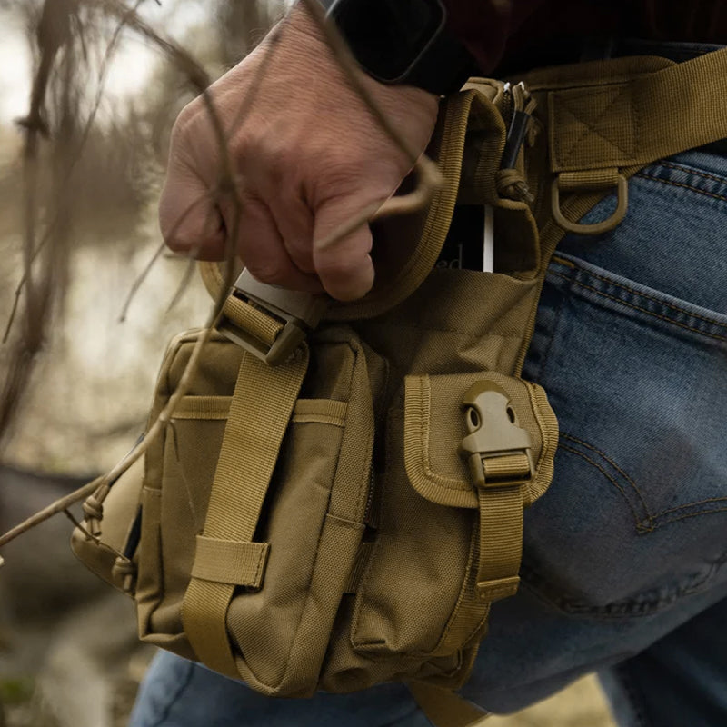 Norvo | Nylon Vanntett Menn Taktisk Livbånd Leg Travel Belt Bag