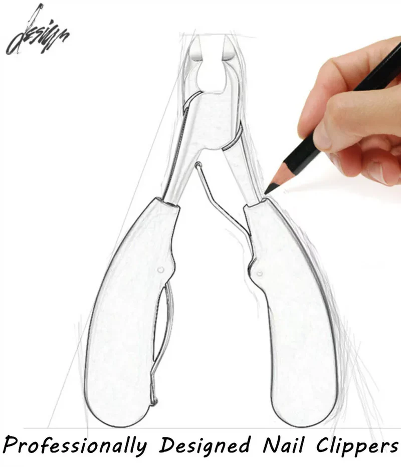 Norvo | Tåneglklipper for eldre, skarp, ergonomisk og ideell for tykke negler