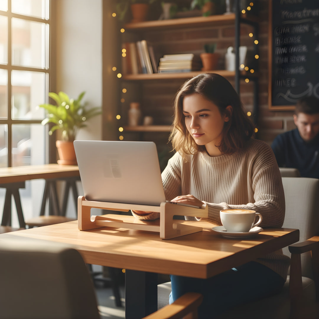 Ergonomisk Nakkestøtte – Ventilert Naturlig Tre – Forhindrer Overoppheting – Ideell for Hjem- og Kontorbruk Norvo
