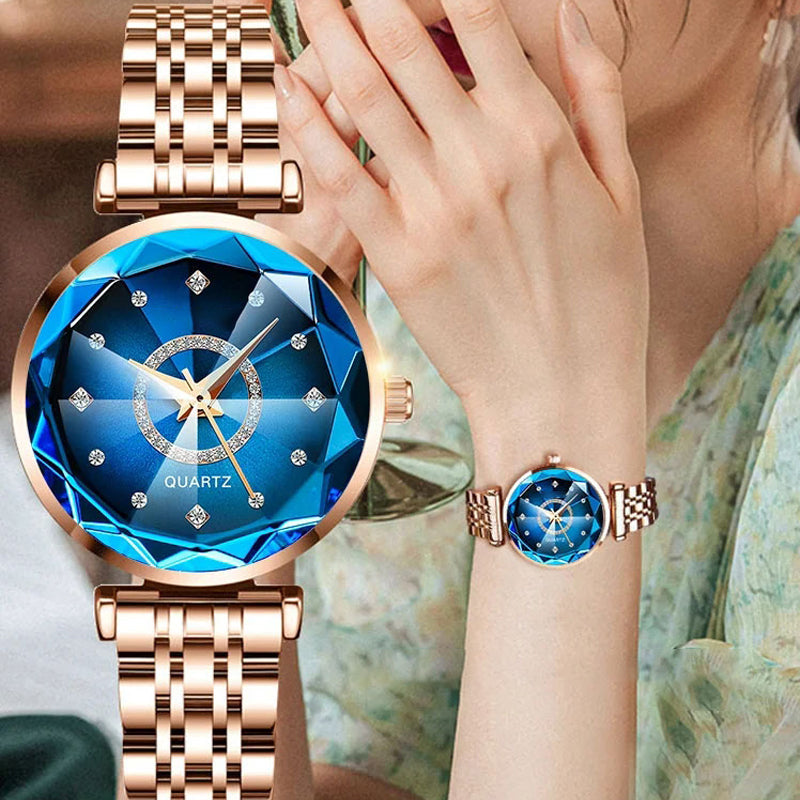 Norvo | Starry Diamond Dial Damen Vanntett Klokke