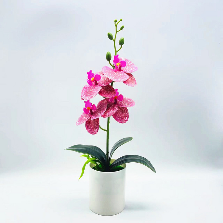 Norvo | Kunstig Orkidéblomst – Dekorativ Kunstig Plante for Stue og Borddekorasjon
