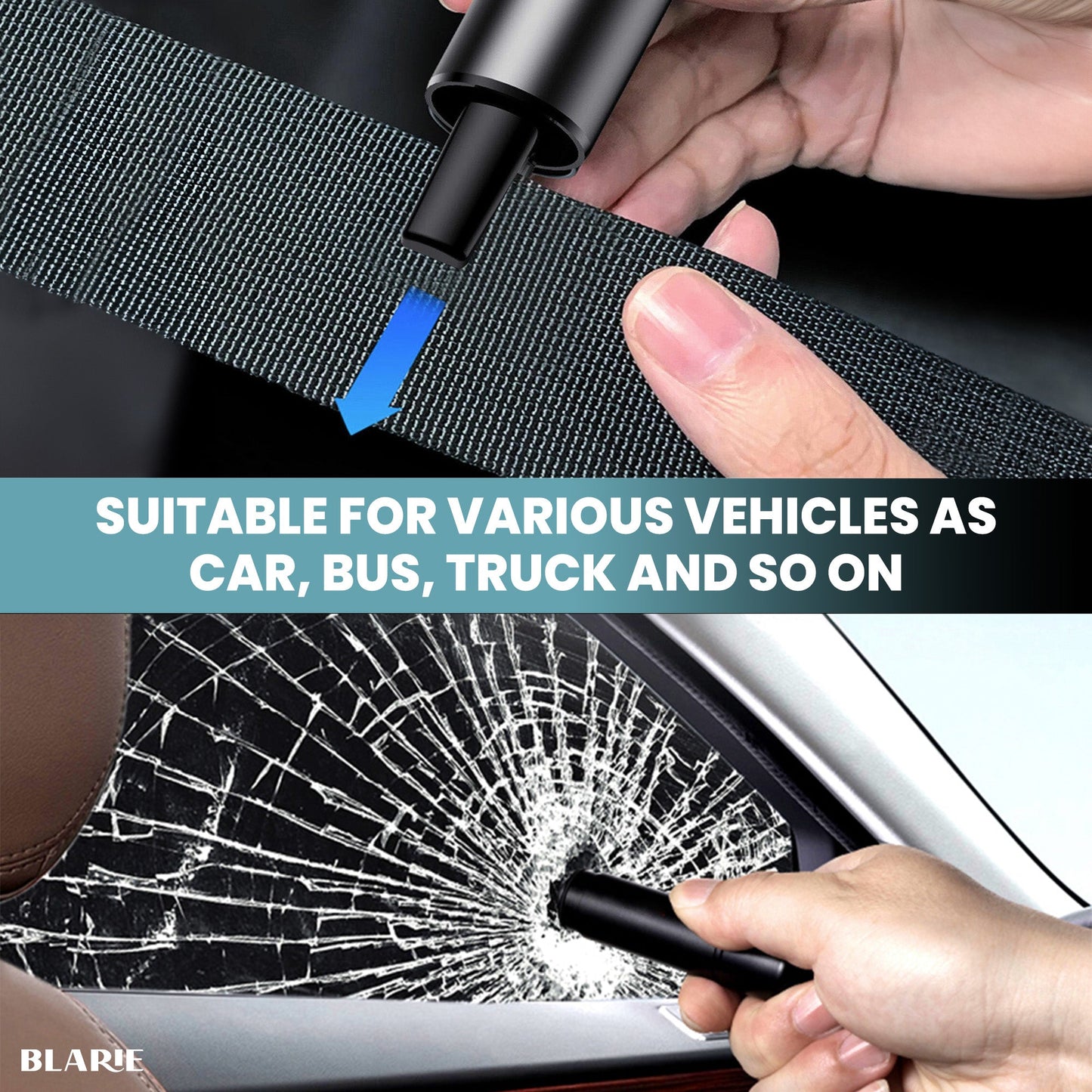 Norvo | Bil Sikkerhet Hammer – Viktig Bil Flukt Verktøy & Vindu Bryter for Nødsituasjoner